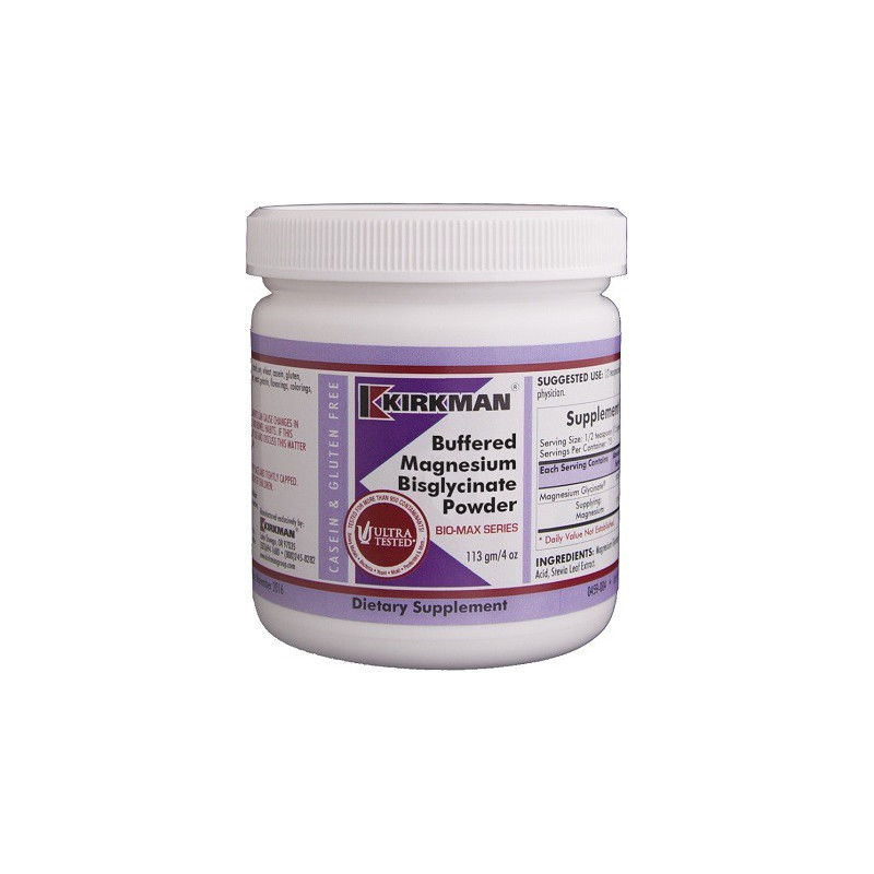 Buffered Magnesium Bisglycinate Powder 113 g Kirkman