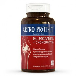 Artro Protect-glukozamina+chondroityna 63 kaps. Stawy A-Z MEDICA