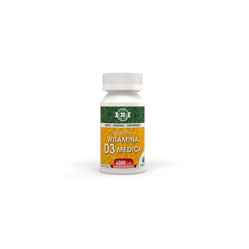 Witamina D3 Medica 4000 j.m 60 kaps. A-Z MEDICA Witamina D3 Medica 4000 j.m 60 kaps. A-Z MEDICA