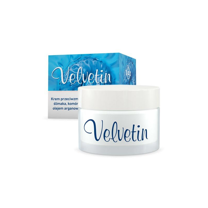 Krem Velvetin 50ml przeciwzmarszczkowy ze śluzem slimaka i komórkami macierzystymi A-Z MEDICA (02.2020)