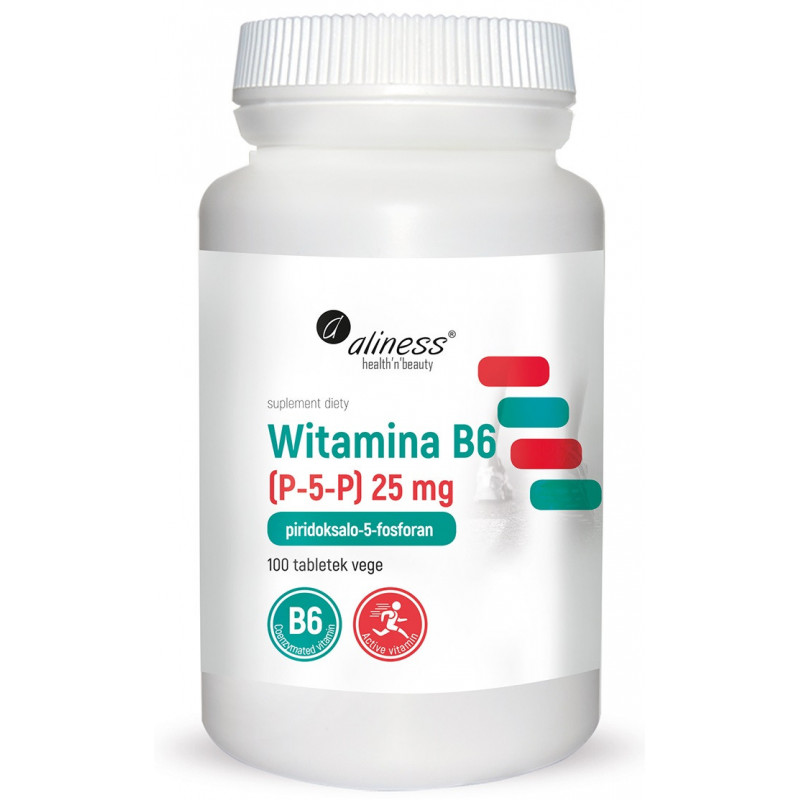 Witamina B6 25 mg (100 tabl. VEGE) Aliness Witamina B6 25 mg (100 tabl. VEGE) Aliness