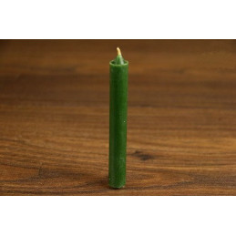 Świeca z wosku - zielona 9 x 1,2 cm
