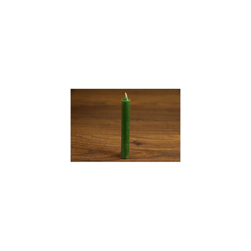 Świeca z wosku - zielona 9 x 1,2 cm